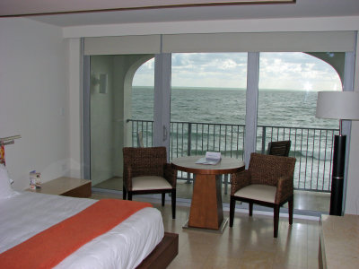 Inside an ocean view room