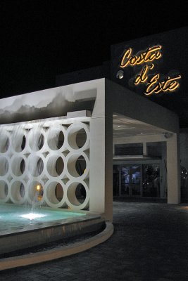 Portico at night