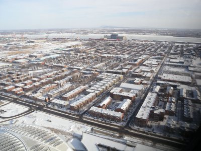 Montreal olympic stadium tower view