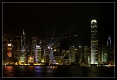 Central at night, Hong Kong