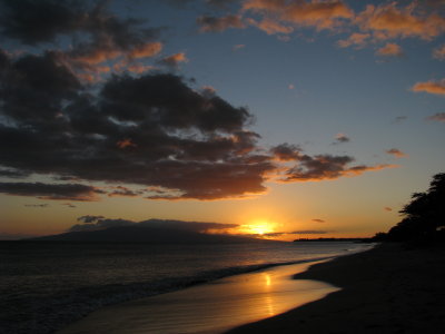 Sunset over Lanai, Maui, Hawaii
