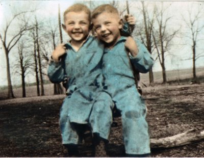 Gene & Jack Brandt in Ash's back yard circa 1933 .jpg