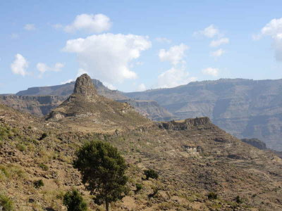 Mountains beyond the church