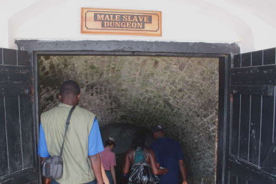 Entrance to male slave dungeon, Cape Coast Castle, Ghana
