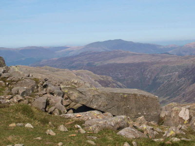 Looking north towards Blencathra from Bowfell