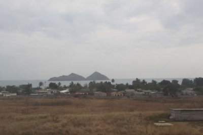 Takeoff view of São Tomé from the plane to Príncipe