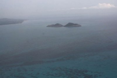 View of São Tomé from the plane to Príncipe
