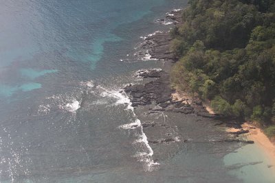View from the air approaching Príncipe