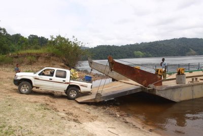 The ferry, Ogoué River, Gabon
