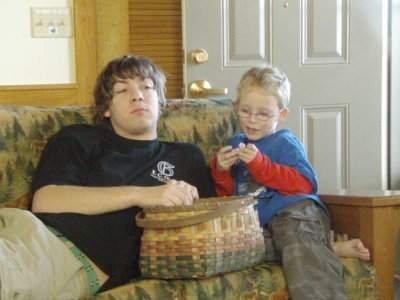 Shane & Gabe eating Easter candy.jpg