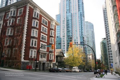 Melville Street at Bute Street, Downtown Vancouver