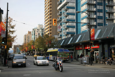 Robson Street at Bute Street, Downtown Vancouver