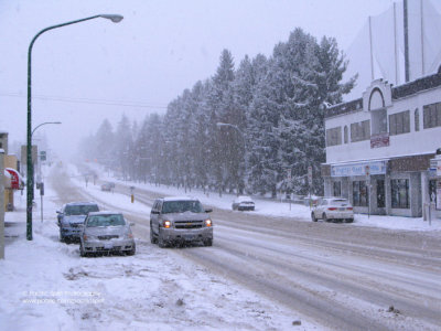 Snowstorm on Hastings Street, Lochdale