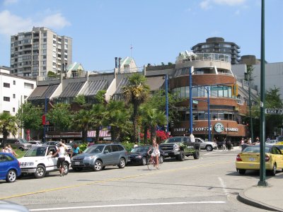 The intersection of Davie, Denman and Beach, West End