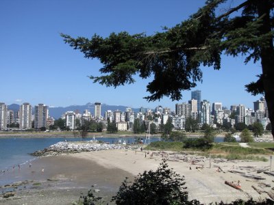 View from Kitsilano over Downtown Vancouver and the West End