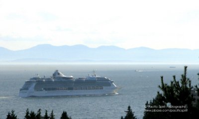 Cruise ship leaving Vancouver for Alaska