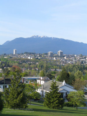 Burnaby Heights and Mount Seymour as seen from East Vancouver