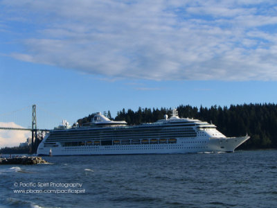 The Serenade of the Seas leaving Vancouver