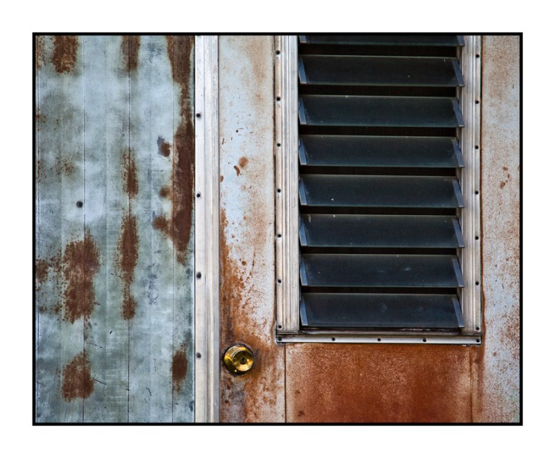 Louvered door