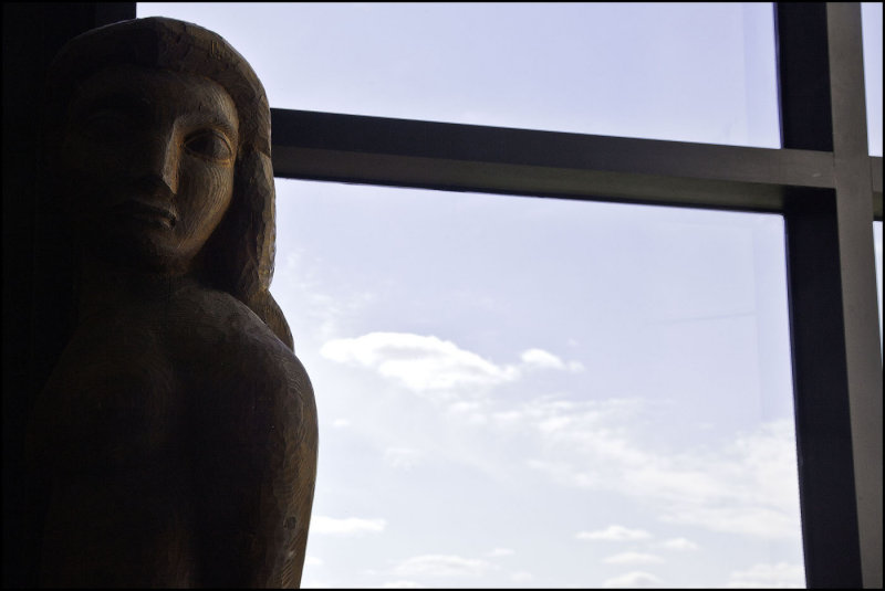 Barely lit  bare sculpture