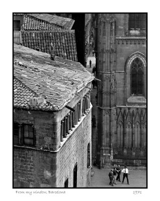 From the hotel window ,  Barcelona  1971