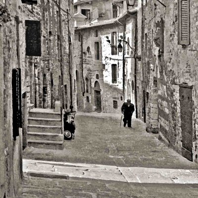 Lame man Gubbio, Italy