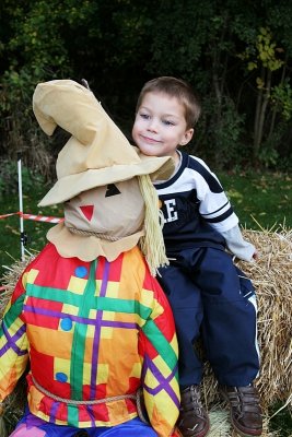 This scarecrow's not so scary
