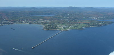 Rockland Harbor's Breakwater Jetty and Lighthouse