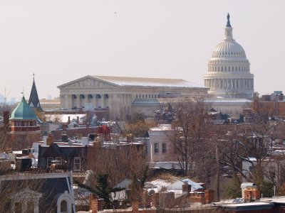 The Capitol on a bright but overcast winter day