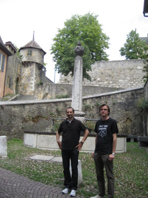 Marco and Niklas at the castle of Neuchatel