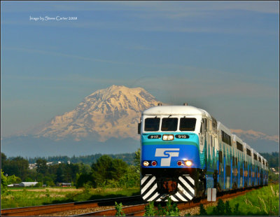 Sounder under Mt. Rainier