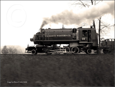Chelatchie Prairie Railroad roaring along at 10 mph