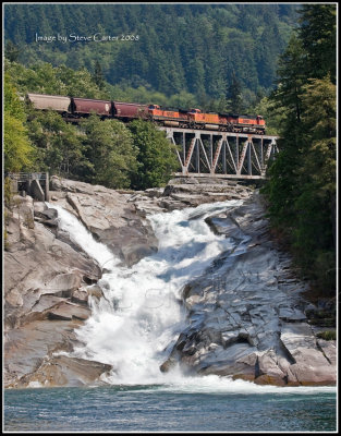 Empty Grainer at Sunset Falls