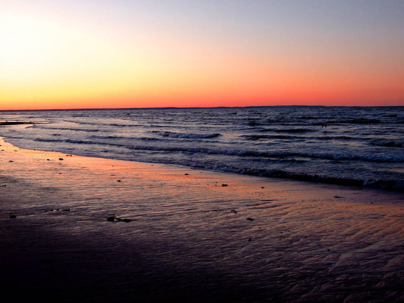sunset at Sandy Neck beach
