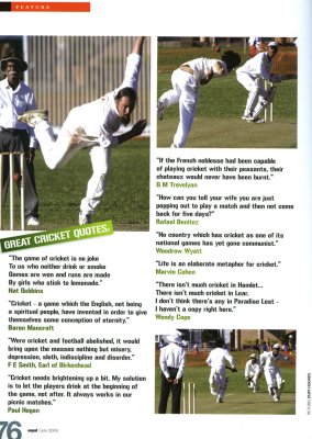 The Expat  July 2009  pg 076 Great Cricket Quotes