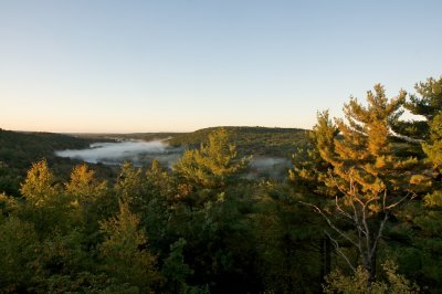 Fall morning at Overlook rock