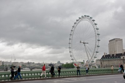 Wet day on Westminster bridge