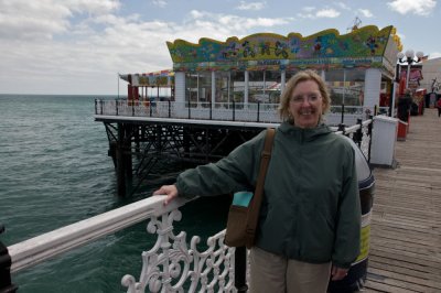 Janet on the pier