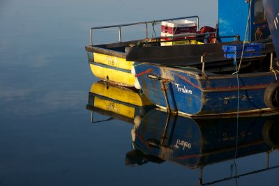 Fishing boats at anchor