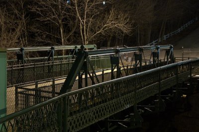 Danforth street bridge at night