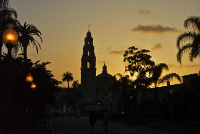 Balboa park dusk