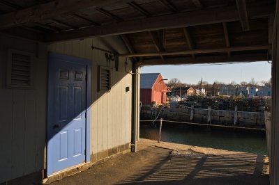 Shadows on the dock
