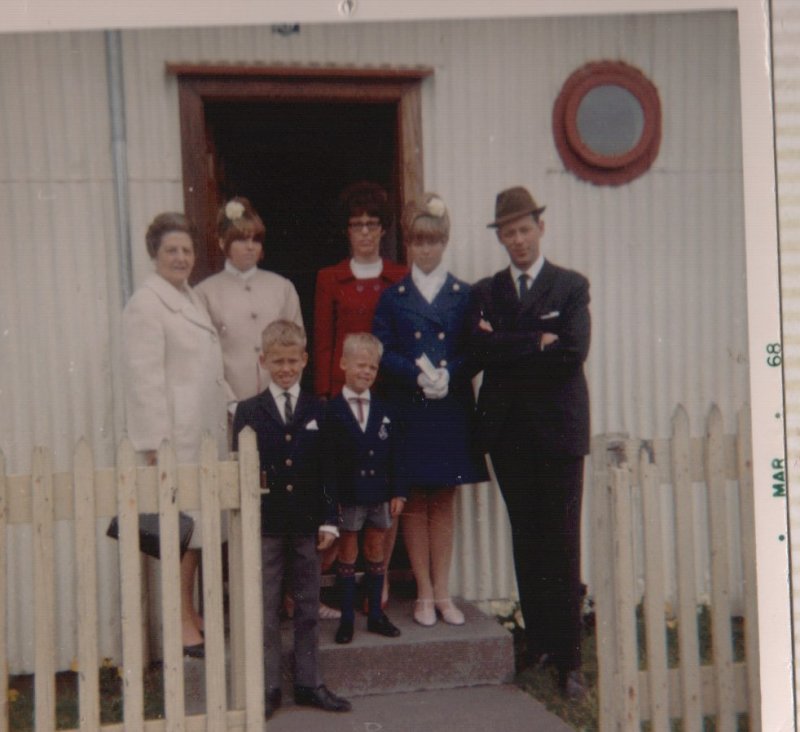 Amma, Laura, Kjartan, Bolli, mamma, Vera og pabbi