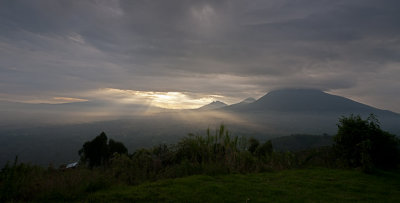 047-Virunga Mountains at Sunset