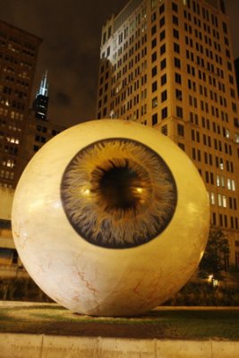 giant eyeball on the street