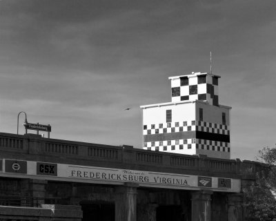 Fredericksburg Station in Black and White