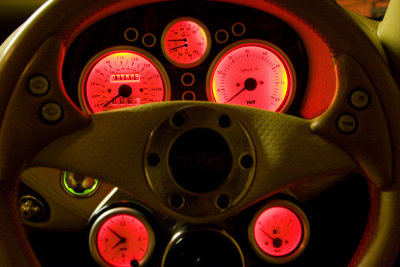 Red dash lights