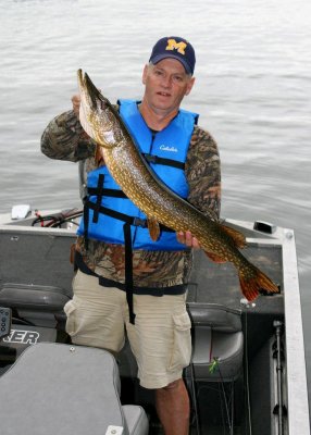 Norhern Pike  caught by Bob Jacobs Silver Lake Micjigan