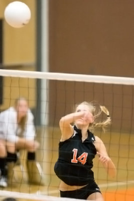 RHS Volleyball Hitters against Westhill