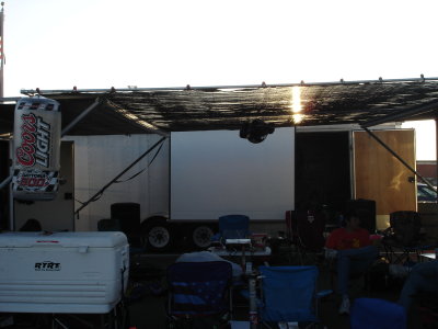 Movie night set up